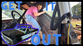 Can She Do IT? Removing The Gas Tank From a 72' Chevy Truck | Tear Down & Rebuild | Classic Truck