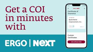 How to get a certificate of insurance (COI) with ERGO NEXT Insurance