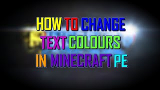 HOW TO CHANGE COLOUR TEXT OINE MINECRAFT!!!