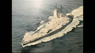 USS WASHINGTON BB56 painting