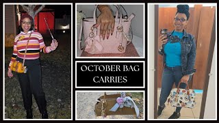 BAGS THAT I CARRIED IN OCTOBER 💖💚🎃| Moknowsbeauty 