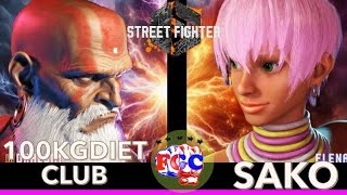 スト6💥Sako「Elena」対 100gdietclub「Dhalsin 」｜ Sako「Elena」vs 100gdietclub「Dhalsin 」💥 SF6 🤜FGC🤛