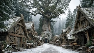 Frozen Celtic Woodland Village ❄️ Atmospheric Medieval Music for Deep Relaxation