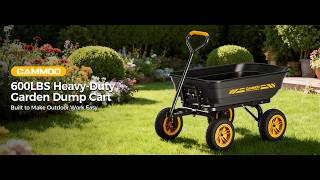 CAMMOO 10 in NO FLAT TIRES 600lb Heavy Duty Garden Dump Cart