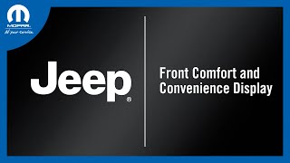 Front Comfort and Convenience Display | How To | 2026 Jeep Wagoneer S