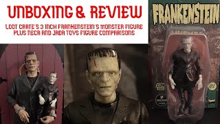 Unboxing and Review Loot Crate 3 Inch Frankenstein's Monster Figure Plus Comparisons