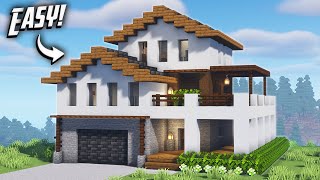 Minecraft: How To Build A Suburban Mansion House Tutorial (#10)