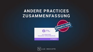 ITIL® 4 Foundation Prüfungsvorbereitung | Andere Practices Zusammenfassung (eLearning)