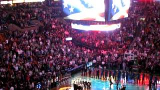 The Longfellows Sing National Anthem at the Celtics
