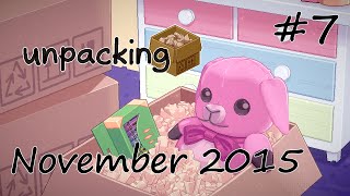 November 2015 (Unpacking #7)