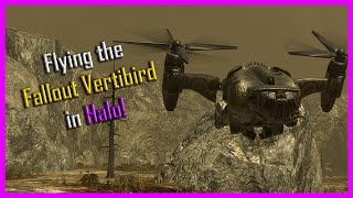 Flying the Fallout Vertibird in a Halo mod!