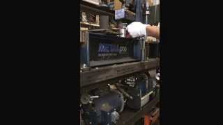 Trying out the new 1" punch followed by a dimple on one machine.