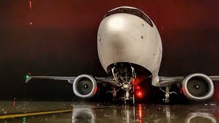 Rainy Arrival of Air Canada Boeing 737-Max 8 at YOW, Ottawa International Airport 4K