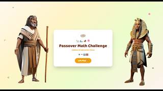 Passover Math Challenge for Kids  | Passover Game for Kids | Sabbath Games for Kids