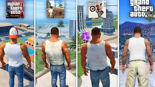 Franklin Jump from Highest Place in Every indian GTA Game😱Indian Theft Auto Simulator Funny Moments