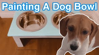 Painting A Dog Bowl For My Spoiled Puppy