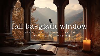 fall day at basgiath | fourth wing ambience | fireplace + piano music