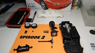 Eunos Roadster 1/24 Rear Subframe and Lower Body Assembling [EP. 2]