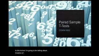 Lecture Paired Samples T Test   HD 720p