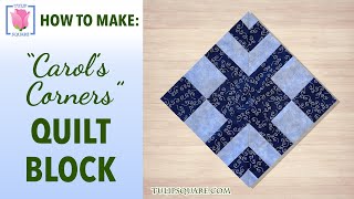 ✿ Does Anyone Know the Name of this Quilt Block Because We Don't!   ➸ But here's how to make it!  ツ