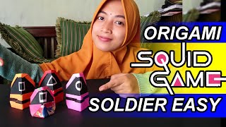HOW TO MAKE EASY ORIGAMI SQUID GAME SOLDIER