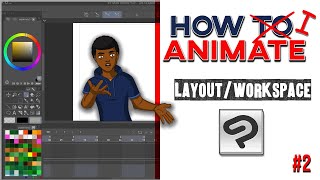 How to Animate | In Clip Studio Paint | Layouts/Workspace | Dark Theme #2