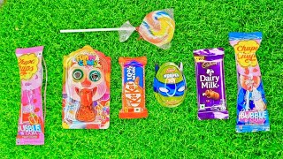 ASMR Most Popular Candys / some lots of colorful rainbow lollipop candy / unpacking chocolate eat
