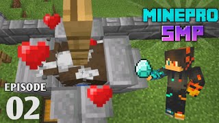 Found Diamonds | Made Leather Beef Farm | MinePro SMP - Ep. 02 |  Minecraft Survival SMP |
