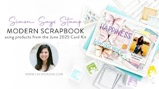 Simon Says Stamp - Modern Scrapbook (on a card!)