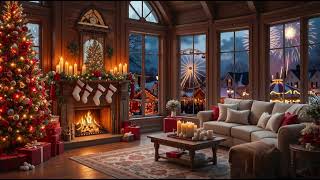 🎅 Warm Cottage, Cozy Christmas Ambience, Romantic Ambience #christmas #Festival #Firecracker #relax