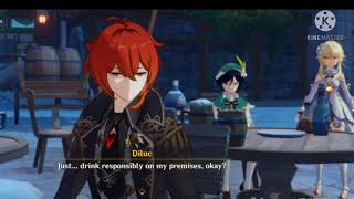 Diluc and Kaeya having a chat