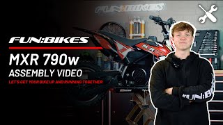MXR 790w 36v Kids Electric Dirt Bike Assembly Video