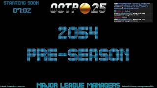 DROPS! MLM - Major League Managers | OOTP online league | S39E01 | 2054 Pre-Season Sim #1 | Winter B