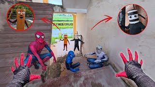 6 SPIDER-MAN Bros Meet TUNG TUNG TUNG & CAPPUCCINO ASSASSINO in Abandoned House Area ( Mystery POV )
