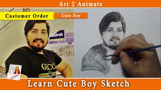 Learn how to draw  step by step Cute Boy Sketch |art2animate