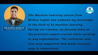 Testimonials Feedback - Data Science course - Millionlights University