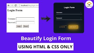 Animated Login Form Using HTML & CSS | Rogue Code | Learn HTML and CSS