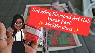 Unboxing Diamond Art Club Sneak Peek ✨️ Minikin Chris ✨️