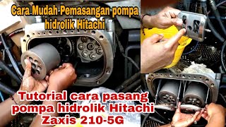 Tutorial on how to install a Hitachi Zaxis 210-5G hydraulic pump