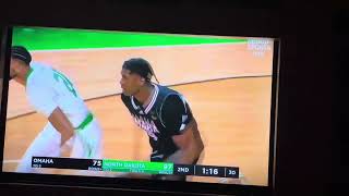 Marcel Bryant#14 University of Nebraska-Omaha Freshman catches him a body!!!!