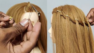 Easy Braid Hairstyle Tutorial With Lace for Straight & Curly hair || Front Hairstyle