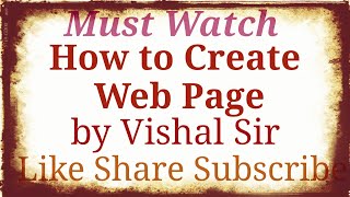 HTMLPractical Part 1 by vishal sir