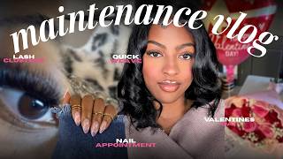 WEEKLY VLOG | maintenance week + valentines +  home lashes + hair vlog ft. luckladyhair