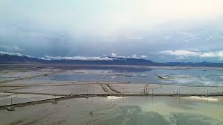 Searles Valley Lake Aerial View, Trona, Searles Valley, CA