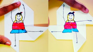 Origami For kids- Origami Moving Dance Tutorial (Very Easy) Totally cool craft.