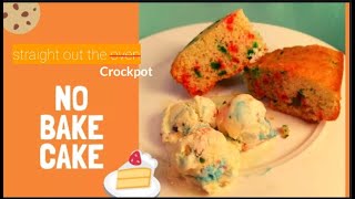 NO BAKE CAKE!!! | How to make a cake in a Crockpot | EASY Crockpot RECIPE | NO-BAKE DESSERT
