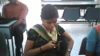 Subhajit in Ramdev pose, Subhanita busy with cell and Mouli busy with practicals
