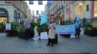 Urte from Red Flag speaks on Uyghur freedom and anti-imperialism at #NoXiNoTrump protest