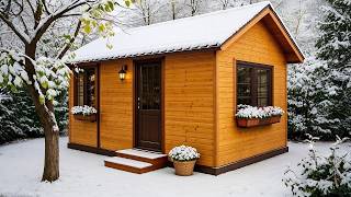A Man Builds a Wooden Home Alone Using Traditional Craftsmanship