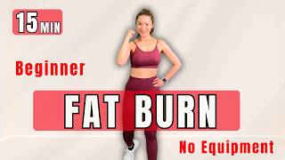 15 Min Beginners At Home Cardio Workout for Fat Burn - keikoflex
